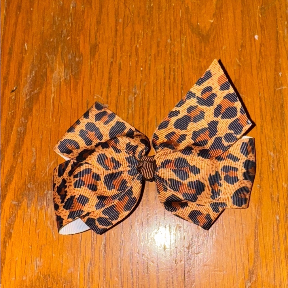 Leopard Print Hair Bow jojo Siwa cheetah girls theme party Halloween